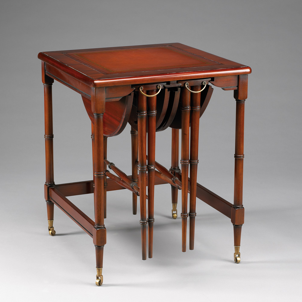 Leather Top Nesting Tables Jansen Furniture