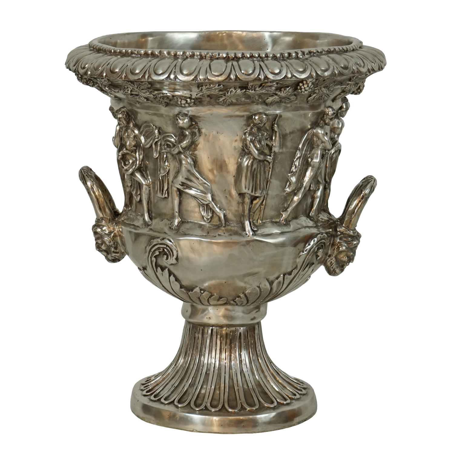 GREEK URN WITH HANDLES SCALLOPED RIM | Jansen Furniture