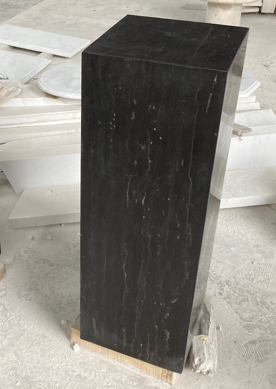 BLACK MARBLE PEDESTAL SQUARE - Jansen Furniture